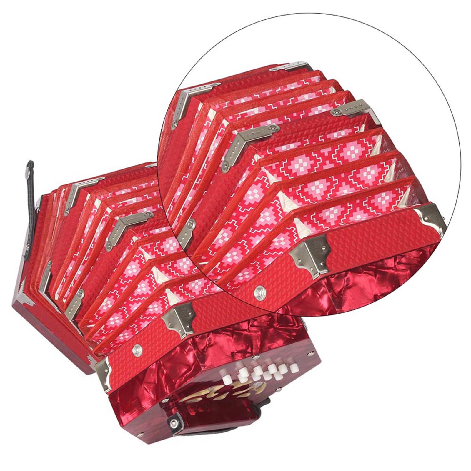 Acordeon Concertina Accordion 20-Button 40- Anglo Style With Carrying Bag